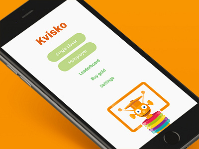 Kvisko app design flat game gameplay illustration ios iphone kvisko menu quiz ui