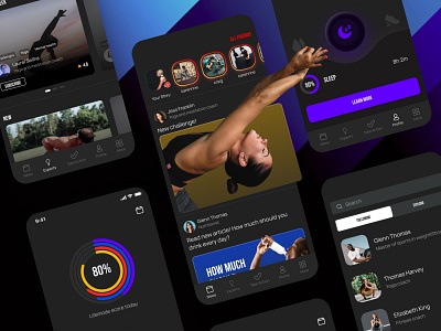 Lifestyle Mobile Application app design graphic design lifestyle mobile motivation sport track ui