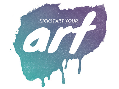 Kickstart Your Art art kickstart kickstartyourart knewave logo paint paintbrush
