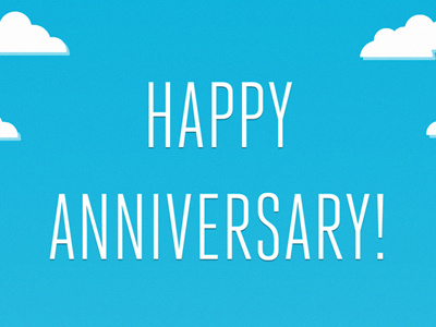 Happy Anniversary! anniversary clouds happyanniversary poster