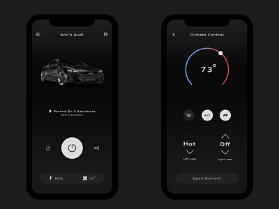 Audi Concept App app car app cars ios iphonex typogaphy ui ux