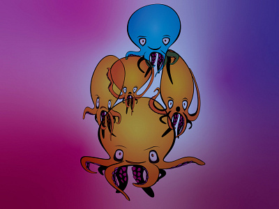 octopus cartoon cartoon art character character art illustration vector vector art vector artworks