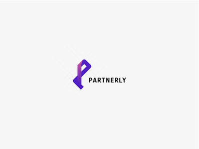 Partnerly Service Logo brand identity branding branding design business design flat gradient graphic design icon logo logo design logodesign minimal purple logo slogan style typography vector
