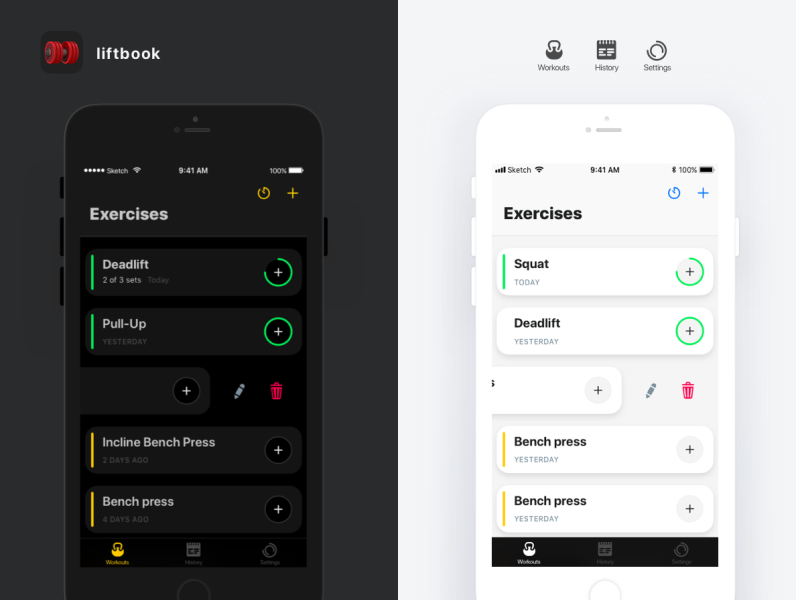 Liftbook Fitness App By Val S On Dribbble
