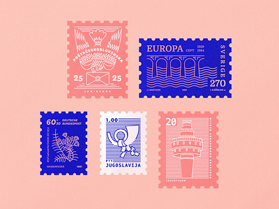 Digital stamp collection by Marijana Pavlinić on Dribbble