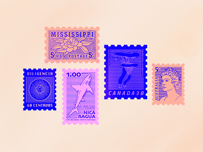 Digital stamp collection pt3 brush brushes design illustration illustrator procreate stamp stamp design typography vector