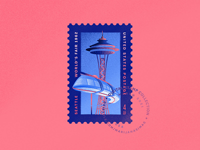 Seattle World’s Fair — Seattle, Washington 1962 brush color palette design illustration illustrator procreate procreateapp stamp design typography vector
