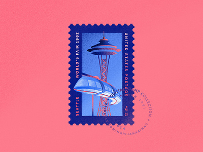 Seattle World’s Fair — Seattle, Washington 1962 brush color palette design illustration illustrator procreate procreateapp stamp design typography vector