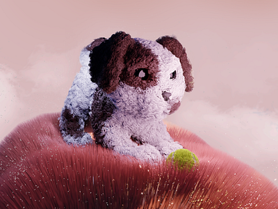 BARRY 3d art blender breed cartoon character cycles design digital dog illustration photoshop puppy render
