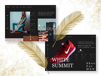 #2 Vacation Booklet black design figma figma design gold homepage luxe nike ui web design website white