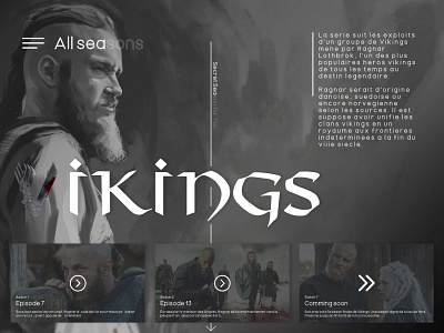 Vikings Homepage black concept design figma gradient homepage logo ui vector white