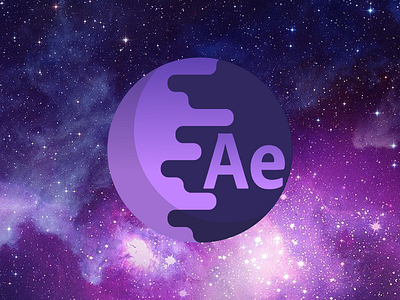 After Effects re-design ae after effects black design gradient illustration logo purple re create re design recreate redesign