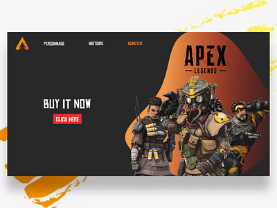 Apex Legends Product page apex legends buy now design figma game logo product page re design redesign ui ux ux ui design webdesign