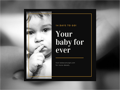 Pub instagram baby V2 [bébé concept] baby black boutique collection company design instagram post shop simple ui ux