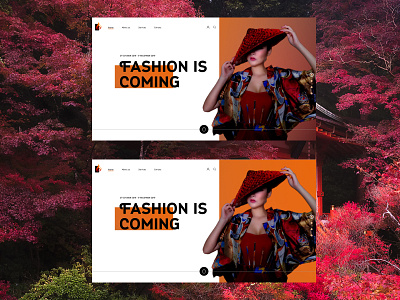 Fashion of Japan fashion figma figmadesign homepage japan japon orange smooth white