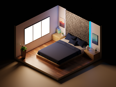room 3d blender blender3d colors design house illustration isometry minimal render room