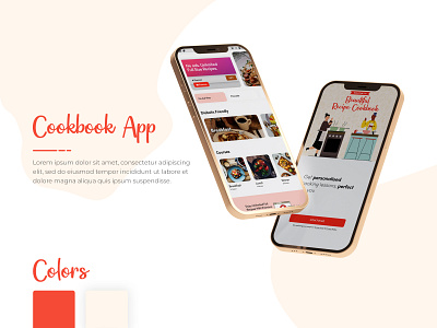 Cookbook App UI Design creative design designing agency elegant idea minimal modern professional team teamwork