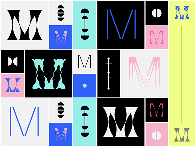 Monograms, monograms everywhere! colorful design geometric geometry graphic letter logo logo design logodesign logos m monogram monogram design monogram logo