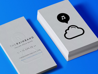 WIP The Rain Band Business Card band brand branding business card graphi design logo music wip