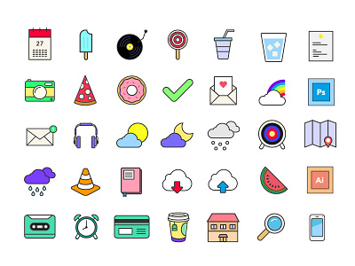 35 Colorful Icons for Free