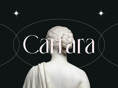 Carrara branding carrara city concept design graphic identity minimal statue typography white work