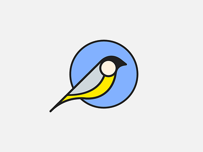 Parus Major - Mark animal animals bird icon logo mark parus