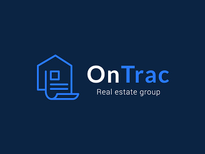 Ontrac - Concept logo brand concept design group house logo mark real estate