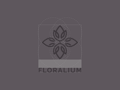 Floralium - grid system concept construction flora flower geometric grid gridsystem logo logotype