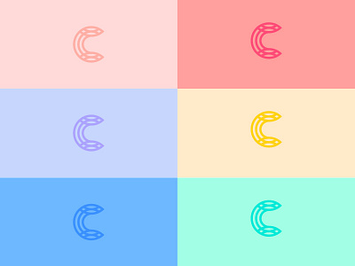Celdarin Colours c colour geometric letter logo logomark mark monogram question symbol