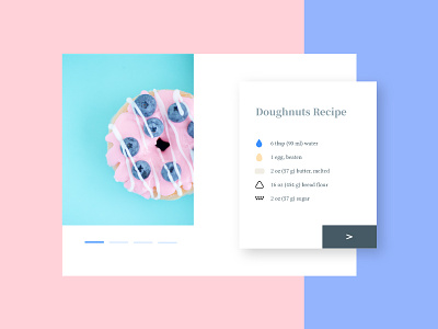 ♥ Donuts app coloful donuts food icon inteface pink recipe ui