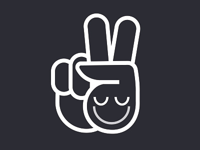 Peacful branding cute happy icon illustration illustrator kawaii logo monochromatic peace people procreate silence smile smiling vector