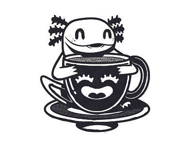 AXO axolotl graphic design illustration illustrator procreate
