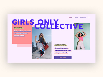 Girls Only Collective branding design fashion modern photography trendy ui