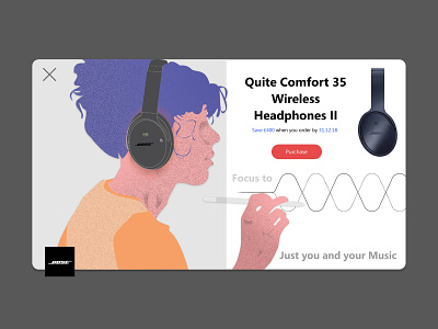 Bose Landing Page design illustration ui ux