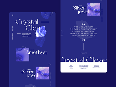 Crystal Clear - Design exploration art direction branding design digital experiment ui ui design webdesign