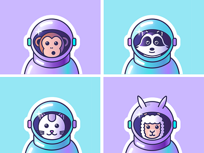 Holographic astronauts animals