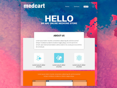 Medcart animation app branding design flat illustration lettering logo typography ux web website