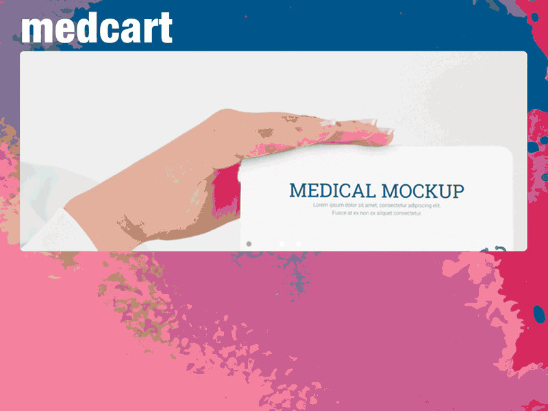 Medcartgif animation design illustration type typography ui ux web