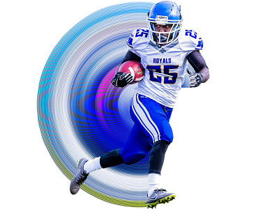 RADIAL FOOTBALL action actions automation blue design dynamic football graphic design graphic art illustration movement photo photomontage photoshop photoshop action picture sport