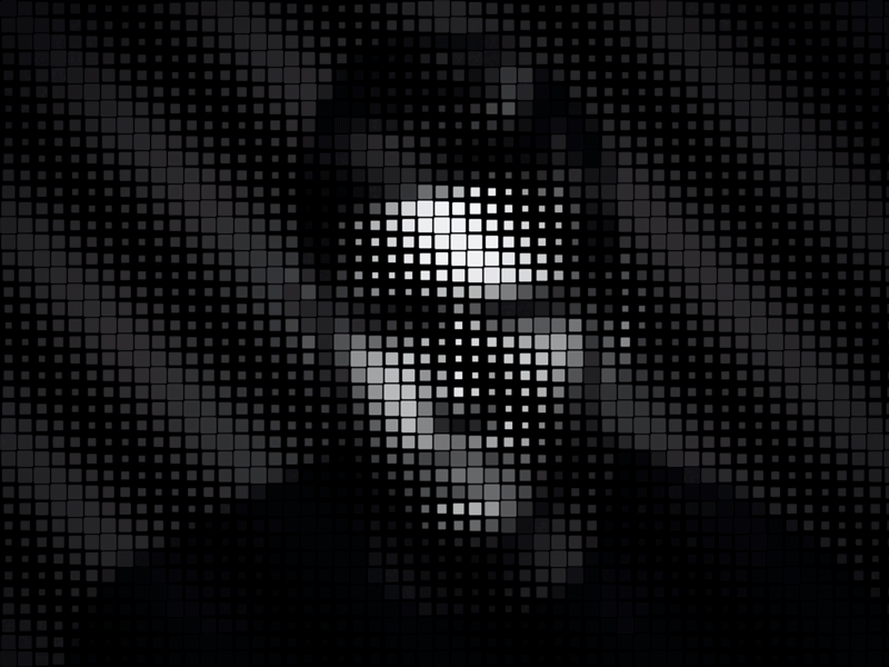 Animated Portrait animation black and white dots mosaic photoshop portrait square tessellation
