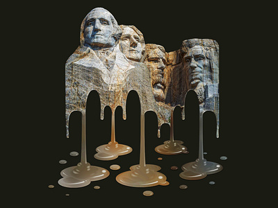 Melting Rushmore action actions design graphic design graphic art illustration melt meltdown melted melting melting picture photoshop photoshop action rushmore sculpture