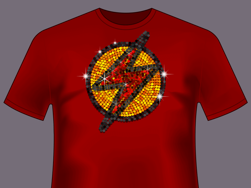 Flash T-Shirt action actions animation design flash gif gif animated graphic design illustration photoshop photoshop action sequins