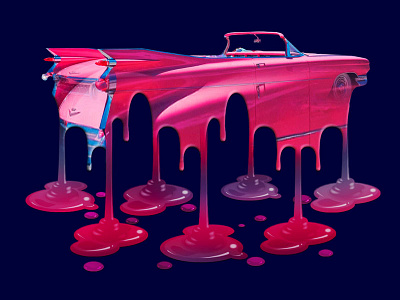 Melting Pink Classic action actions classic car design graphic design graphic art illustration melt meltdown melted melting melting picture photoshop photoshop action pink