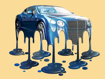 Melting Bentley action actions bentley car design graphic design graphic art illustration melt meltdown melted melting melting picture photoshop photoshop action