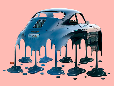 Melting Classic Porsche action actions car classic classic car design graphic design graphic art illustration melt meltdown melted melting melting picture photoshop photoshop action porsche