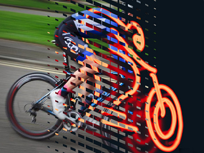 Neonbycicle action actions bycicle design geometric gradient graphic design graphic art illustration neon photoshop photoshop action slash wipe wipeout