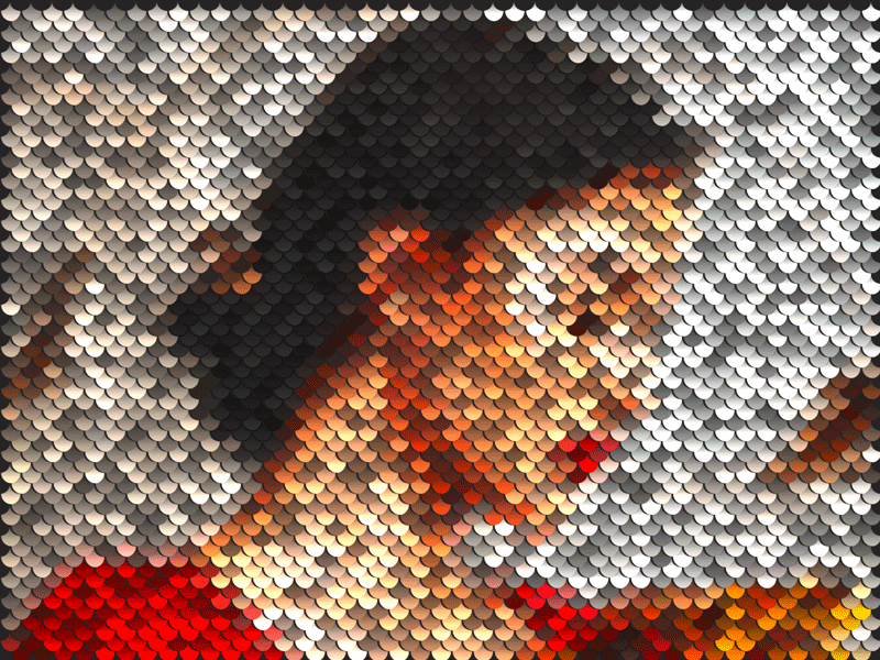 Girl Mosaic action actions animated gis animation design gif graphic design graphic art illustration mosaic pattern photoshop photoshop action
