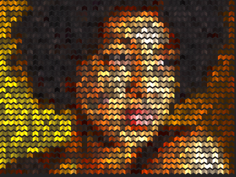 Girl Mosaic action actions animated gif design graphic design graphic art illustration mosaic pattern photoshop photoshop action