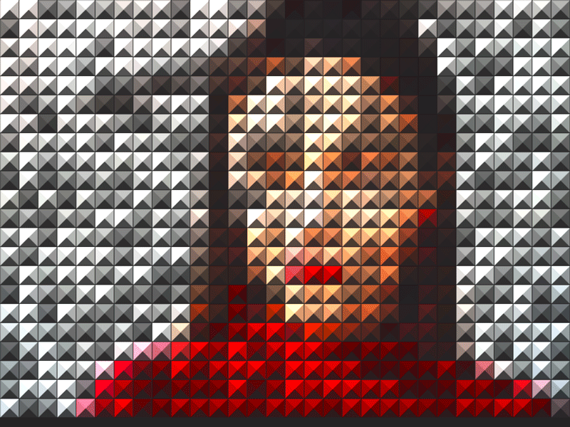 Pyramid Portrait action actions animated gif animation design gif graphic design graphic art illustration mosaic pattern photoshop photoshop action pyramid