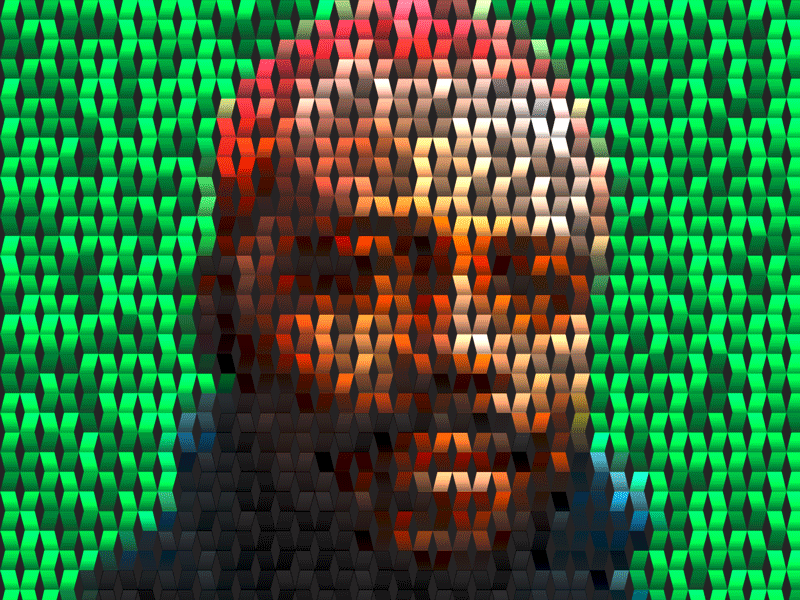 Angled Portrait action actions animated gif animation design gif graphic design graphic art illustration mosaic pattern photoshop photoshop action